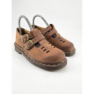 Vtg Dr. Martens 8185 Double Buckle Mary Janes Made in England UK 3 US 5
